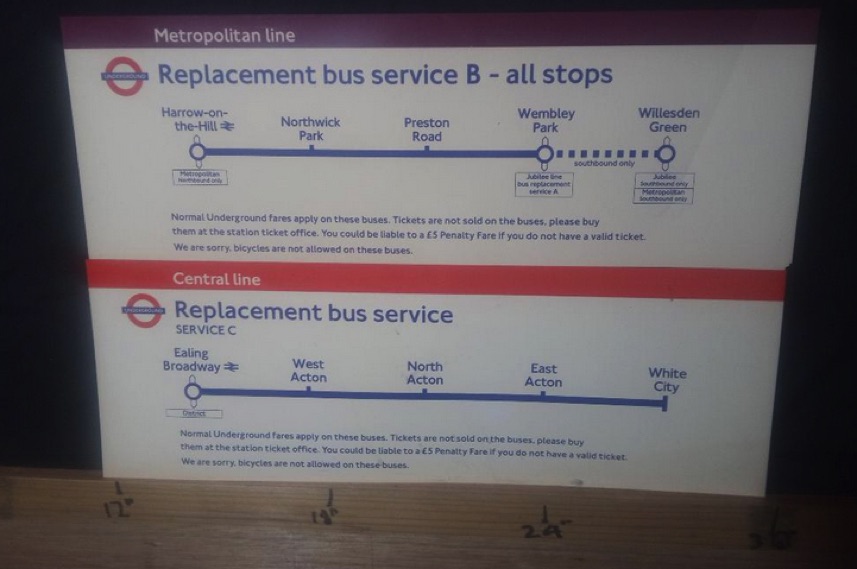 Vintage London Bus signs available